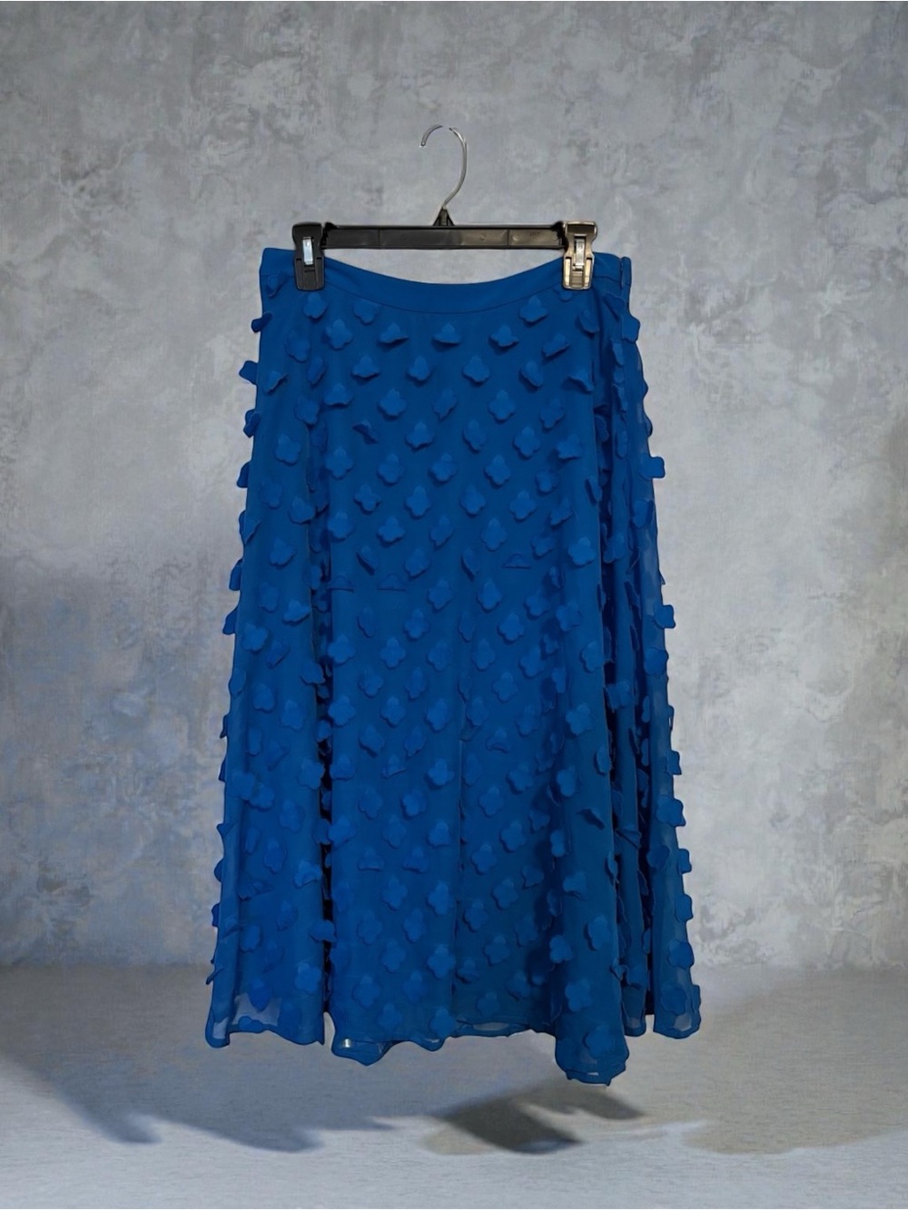 Maeve by Anthropologie Women’s Blue Textured Midi Skirt